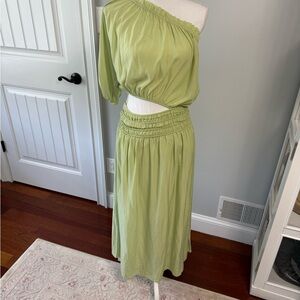 Ramy Brook One Shoulder Dress in Light Green